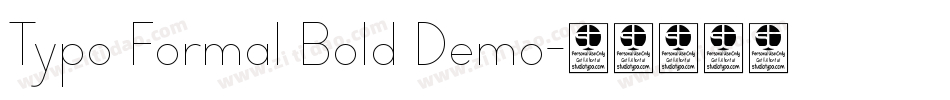 Typo Formal Bold Demo字体转换